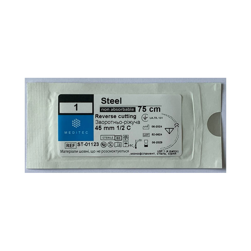 Сталь. М4, USP 1, 75 см, голка зворотньо-ріжуча, 45 мм, 1/2 С